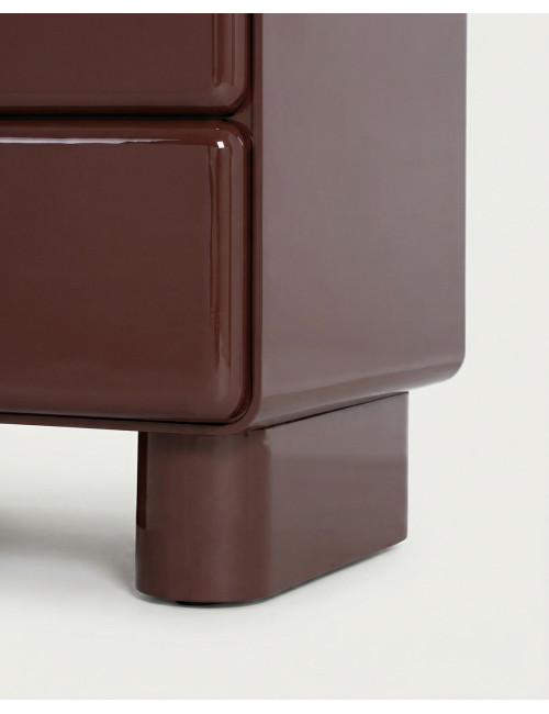 Mesita Cuadrada Lacado Crema BELSAR | Rey Home