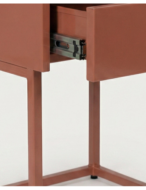 Mesita Terracota Acero LUNARO | Rey Home