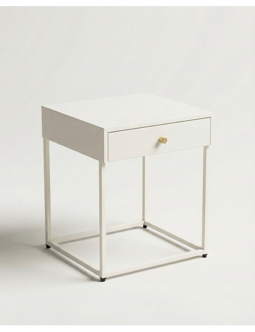 Mesita Terracota Acero LUNARO | Rey Home
