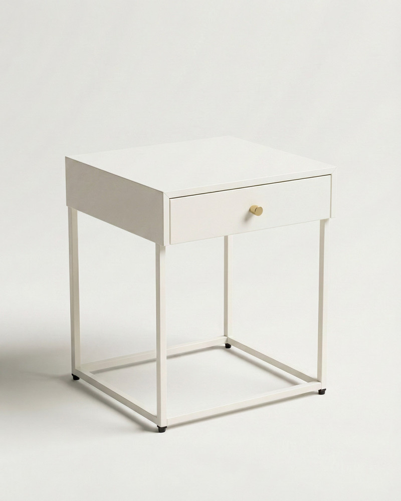 Mesita Terracota Acero LUNARO | Rey Home