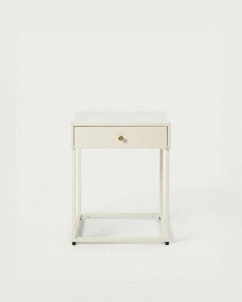 Mesita Terracota Acero LUNARO | Rey Home