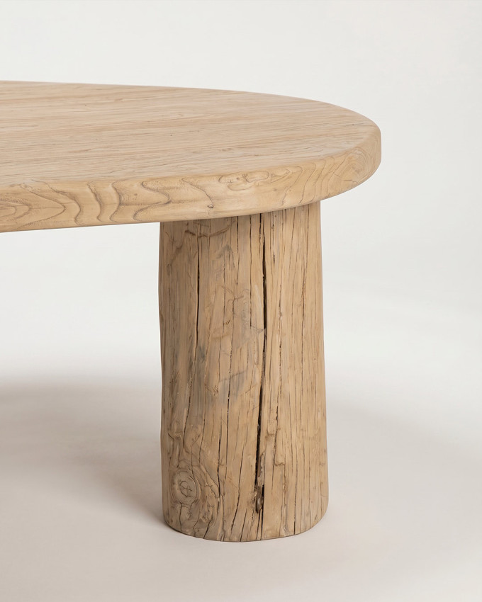 Mesa centro madera de olmo SOLARA