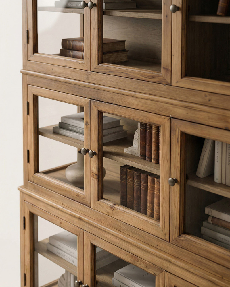 Vitrina madera reciclada NOREVA detalle