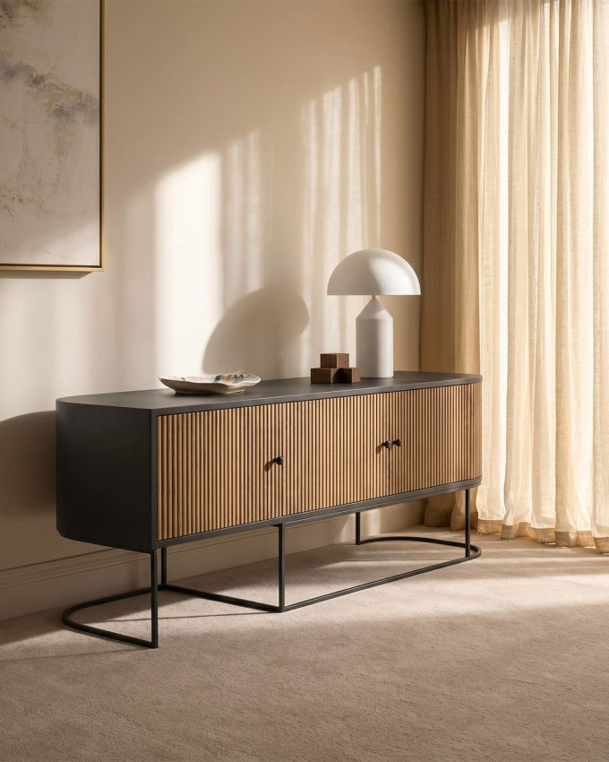 Mueble TV 3 puertas formas redondeadas NORIVA