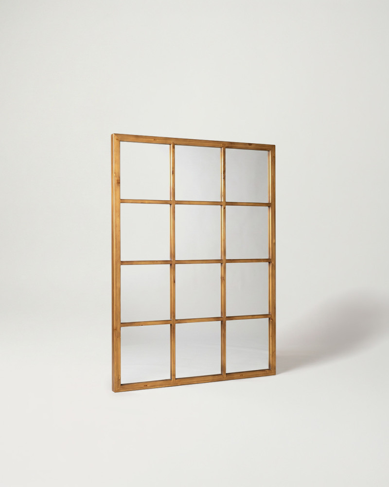 Espejo blanco madera IRISA natural izquierda