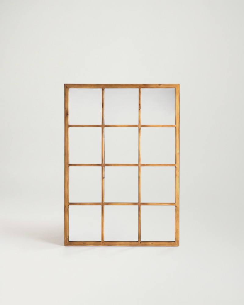 Espejo blanco madera IRISA natural frente