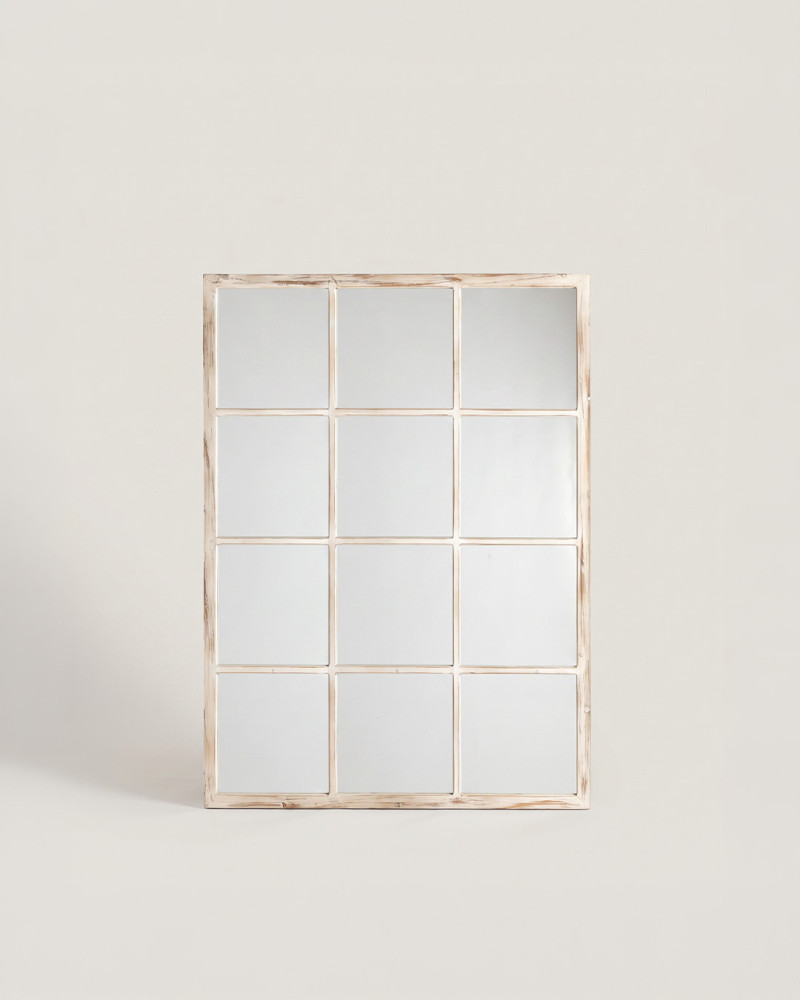 Espejo madera IRISA blanco frente