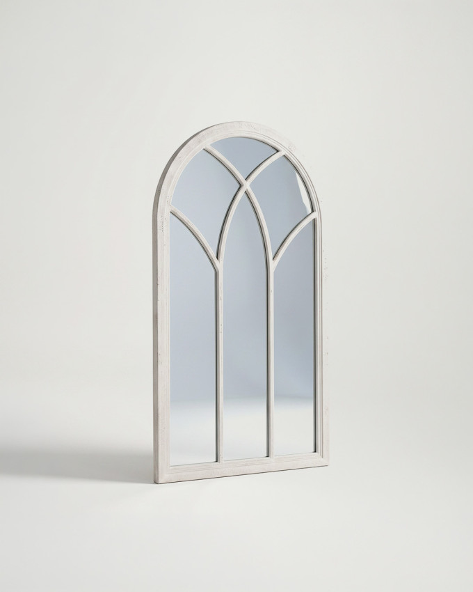 Espejo ventana blanca envejecido ORIEL