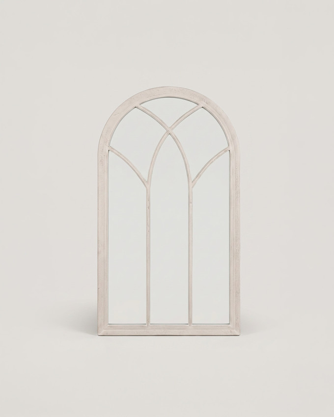 Espejo ventana blanca envejecido ORIEL