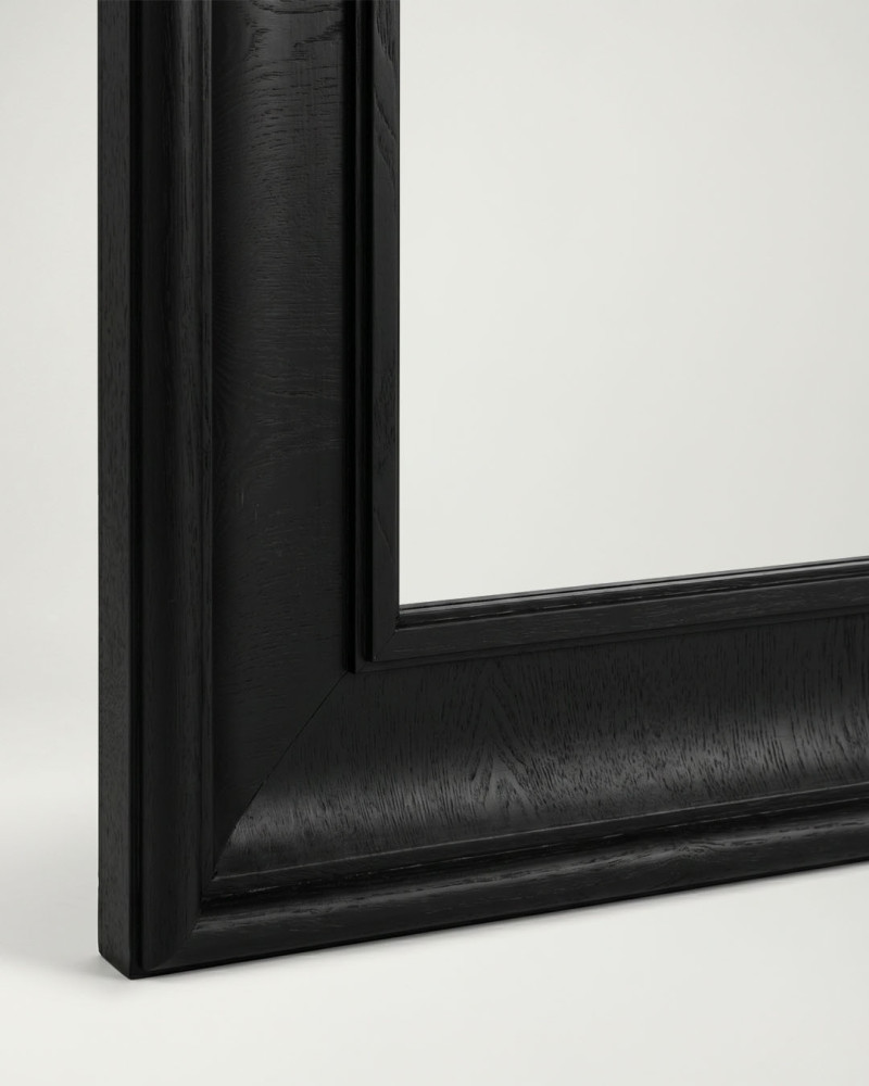 Espejo negro de madera AMBAR detalle