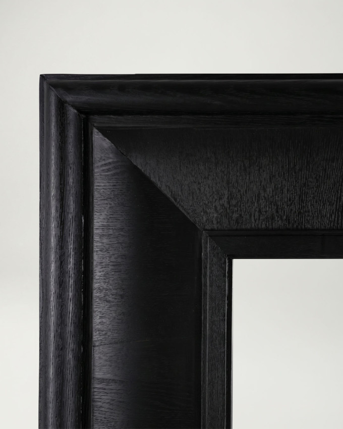 Espejo negro de madera AMBAR