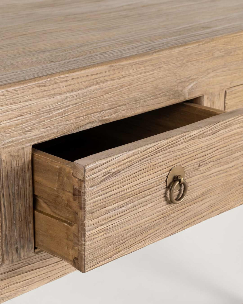 Consola madera de olmo MARENZO detalle