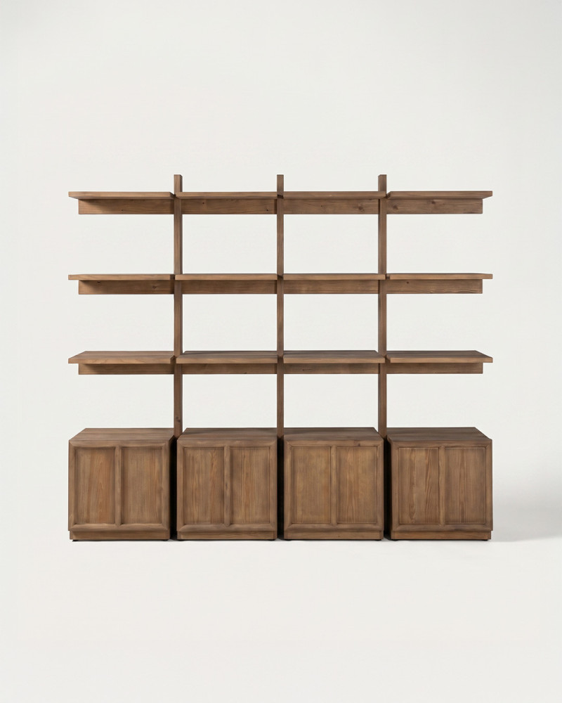 Estantería madera de pino TOLMAR frente