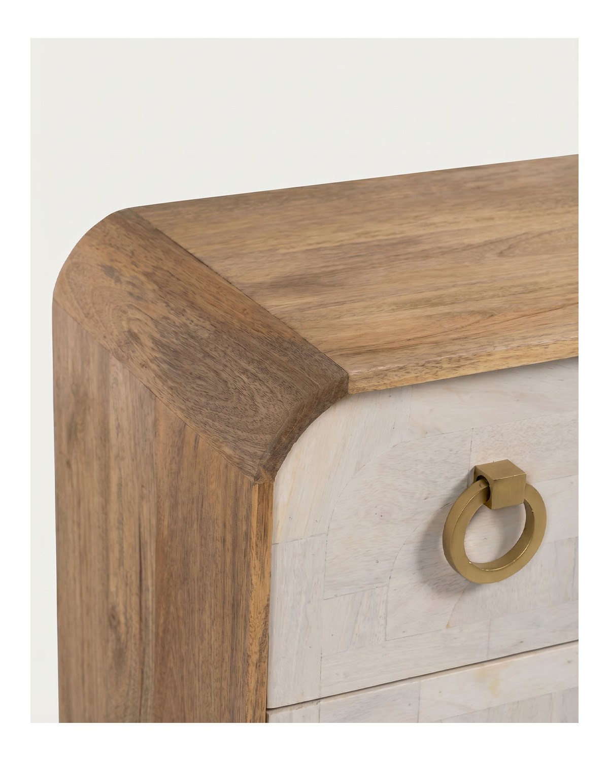 Cómoda blanco y madera RIVELA