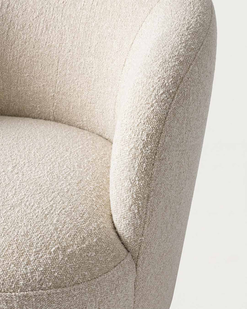 Sillón tapizado BORO vista detalle asiento