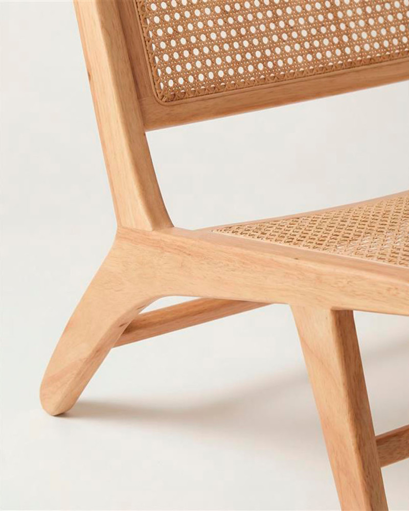 Butaca PHUKET de madera y ratán natural – Diseño relajado con estilo | Rey Home