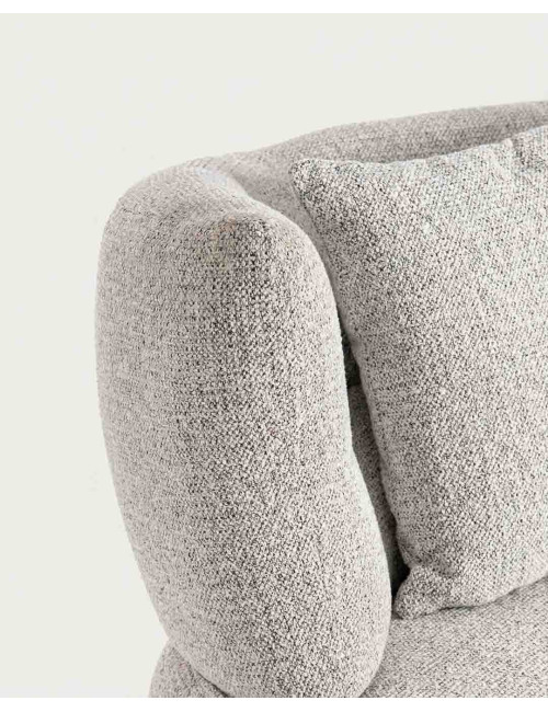 Sillón con cojín MOLLY gris vista detalle