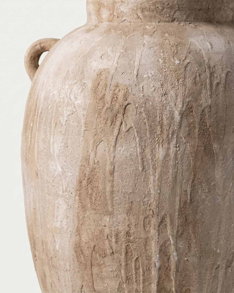Jarrón beige cerámica LUNIA detalle
