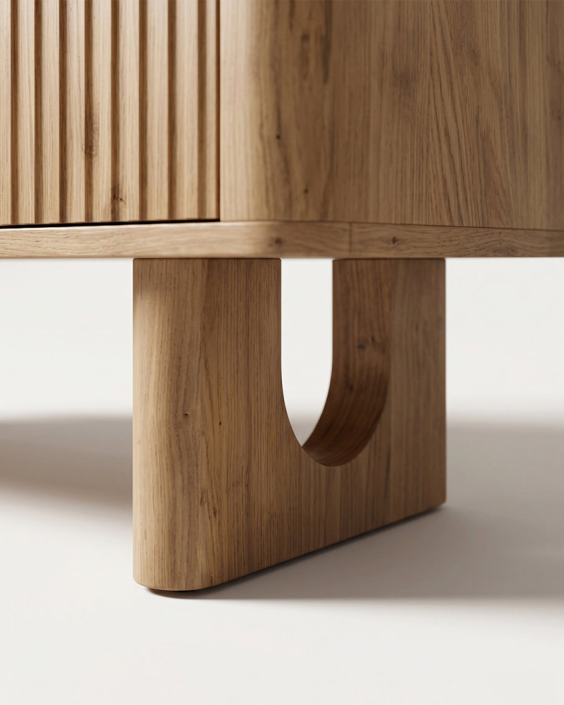Vitrina madera maciza LOREA detalle