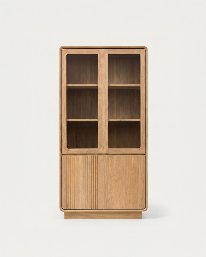 Vitrina de madera de teca ZENOR