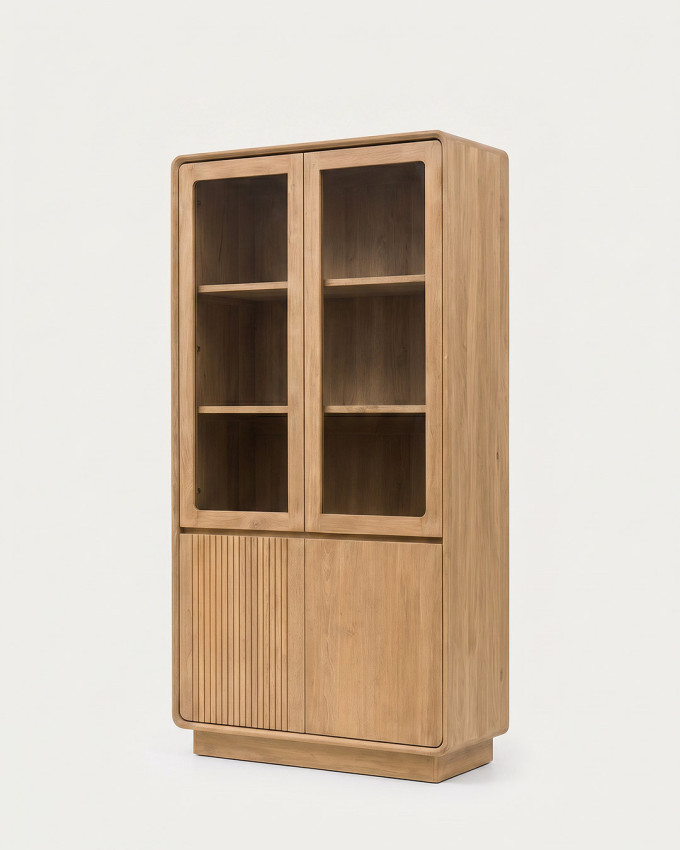 Vitrina de madera de teca ZENOR