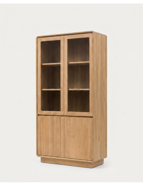 Vitrina de madera de teca ZENOR derecha