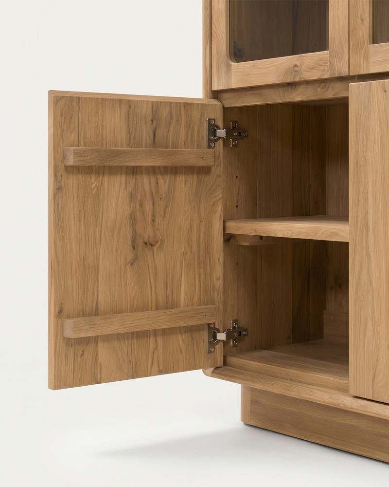 Vitrina de madera de teca ZENOR detalle