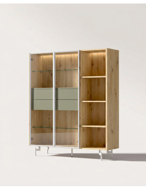 Vitrina modular con patas BELVE izquierda