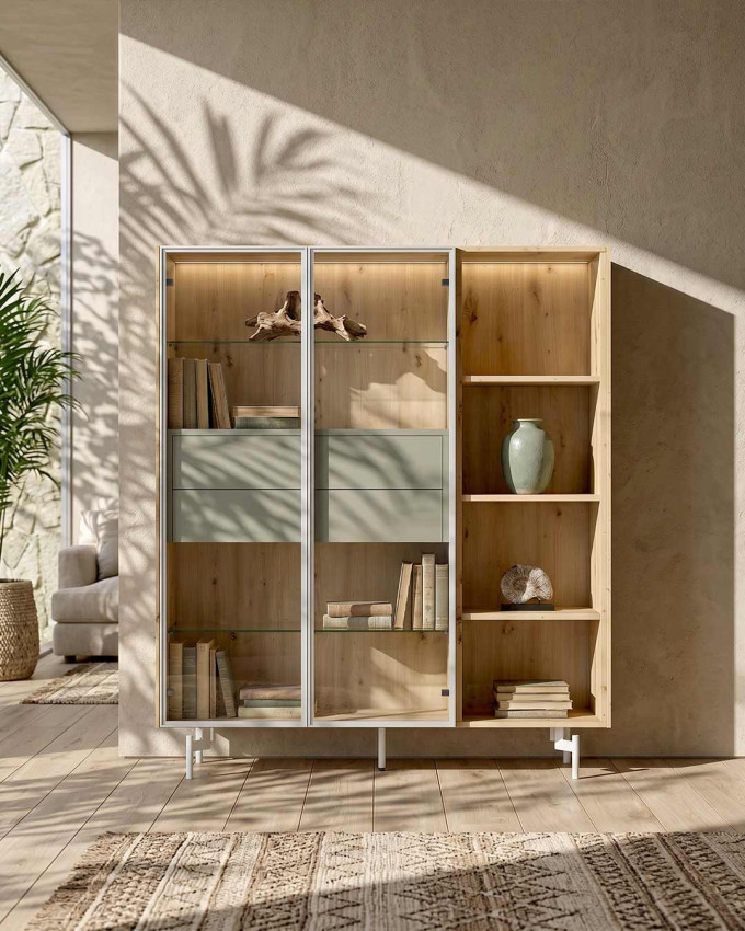 Vitrina modular con patas BELVE