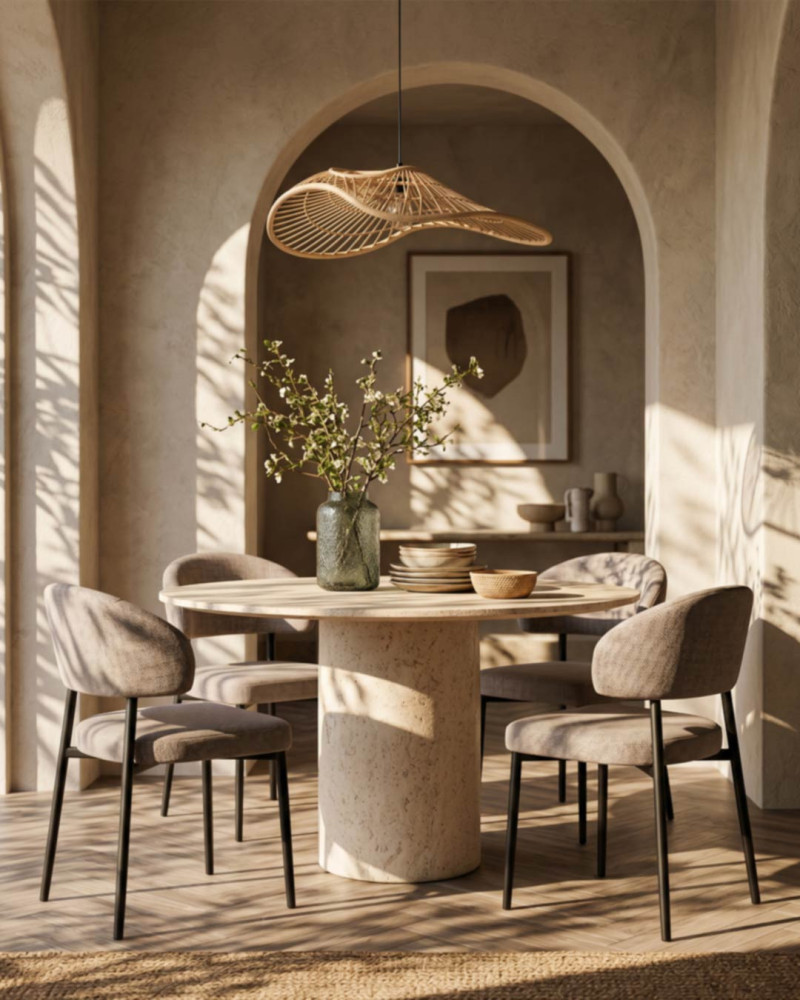 Vista decorada 2 Pack 2 sillas comedor taupe ELSA
