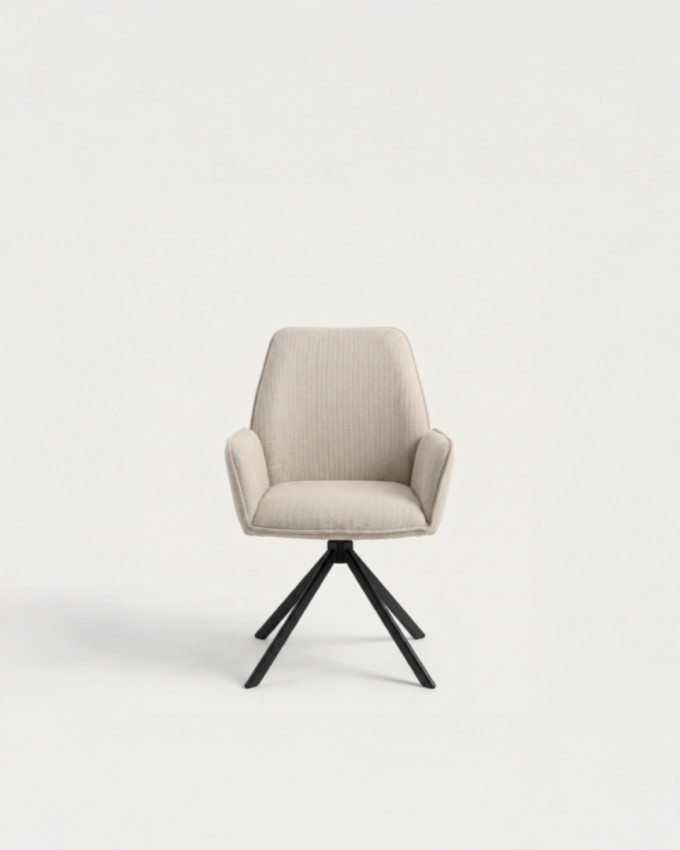Pack 2 sillas respaldo alto beige IVAR