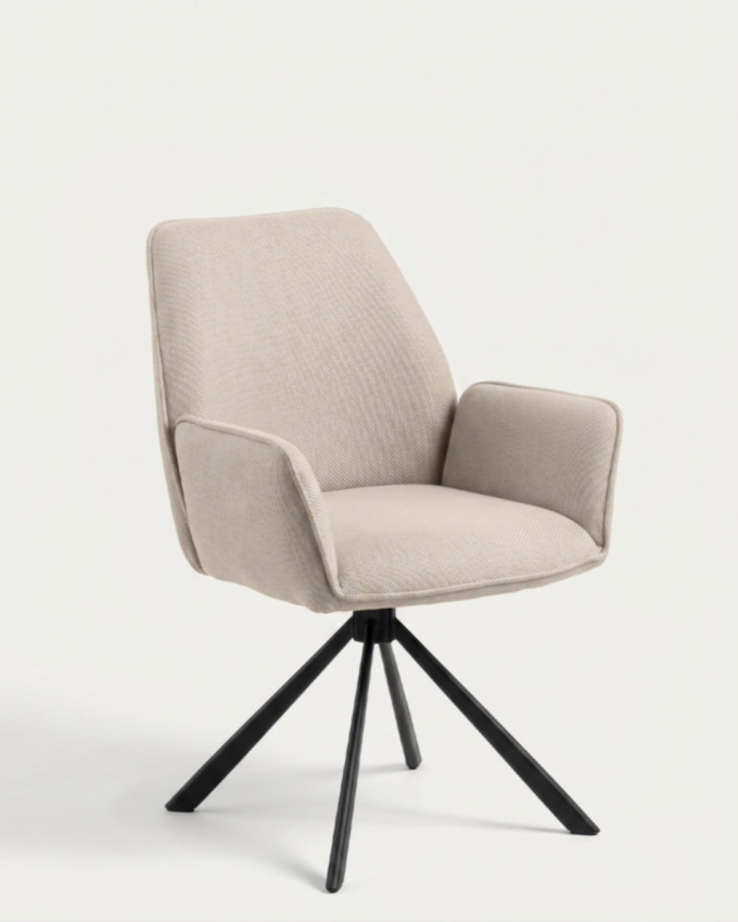 Pack 2 sillas respaldo alto beige IVAR
