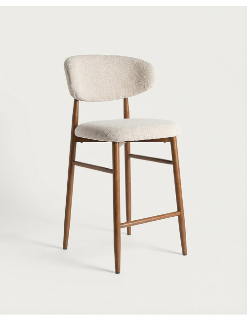 Taburete beige tejido FIERRO derecha