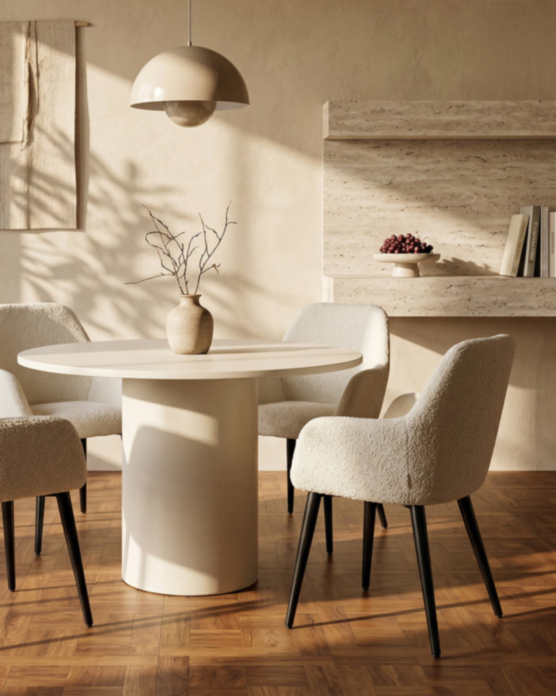 Vista de decoracion Pack 2 sillas de comedor tapizada NIVEA