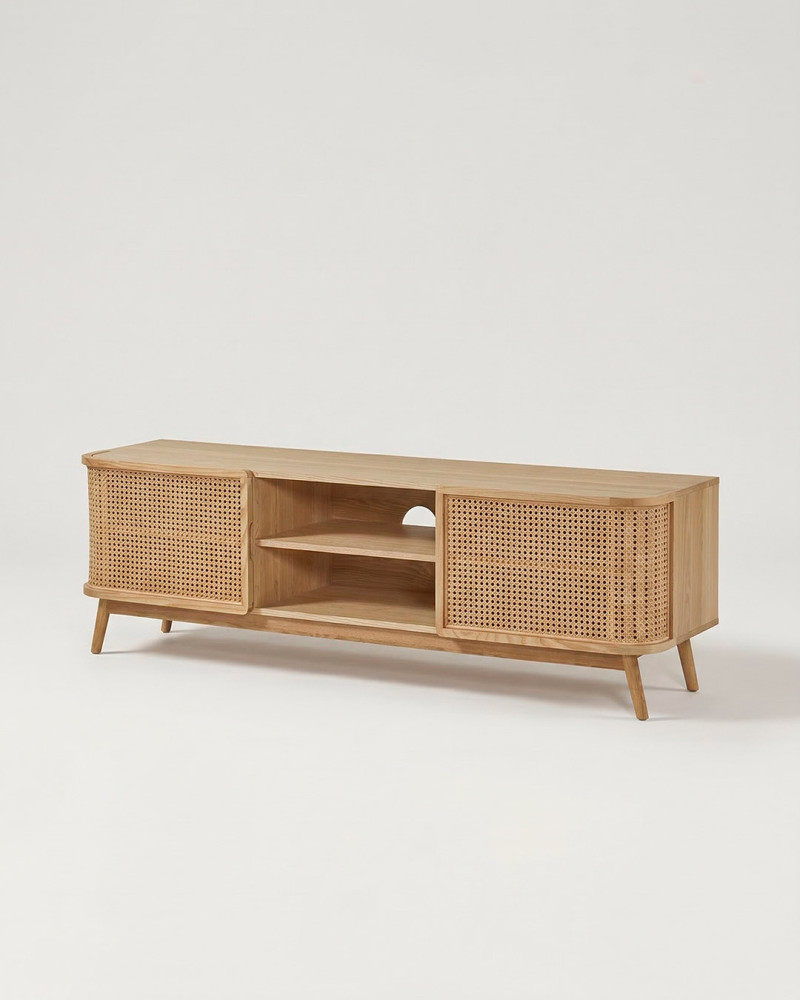 Mueble tv con 3 puertas y 6 estantes FLORENCIA-lado