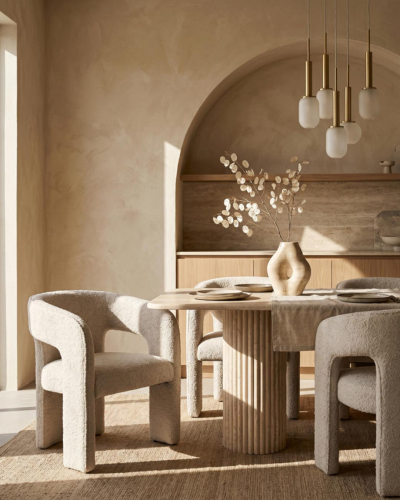 Vista decorada 2 Silla tapizada beige SOFT