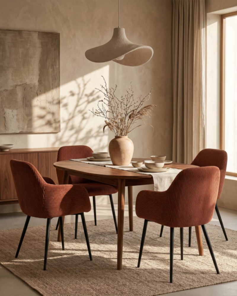 Pack 2 sillas comedor tapizada WALTER decorada