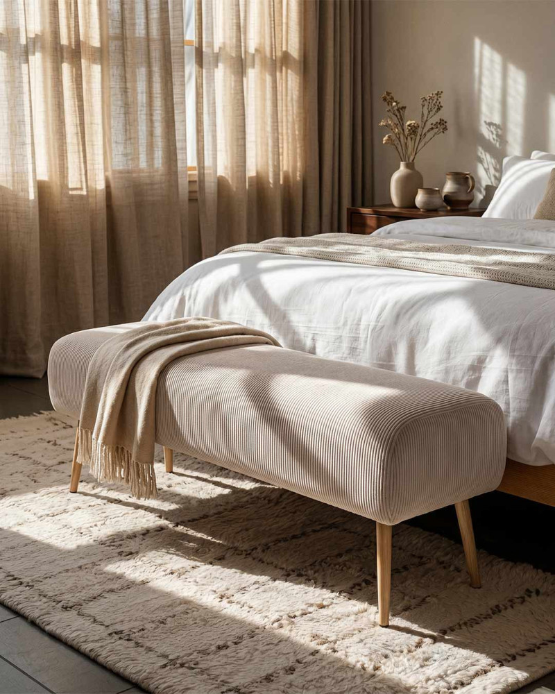Banco LIVIN decorada beige