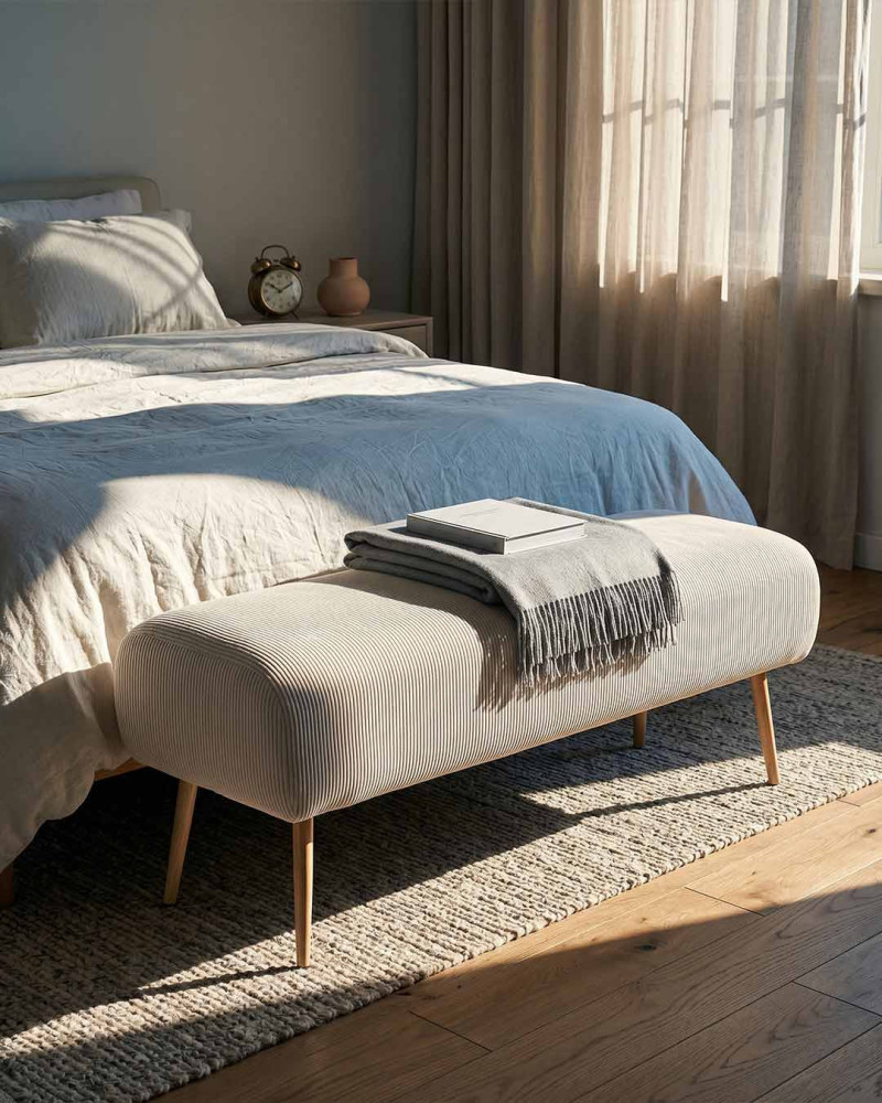 Banco LIVIN decorada beige