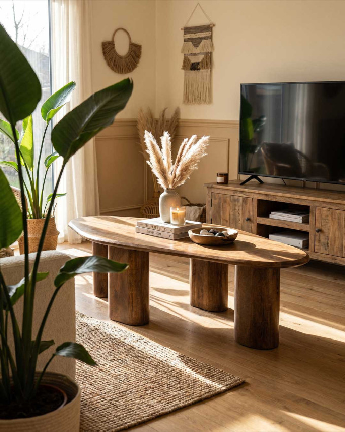 Mesa de centro de madera BOSKO
