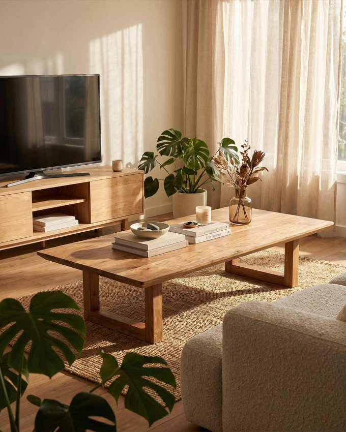 Mesa de centro de madera KOAN