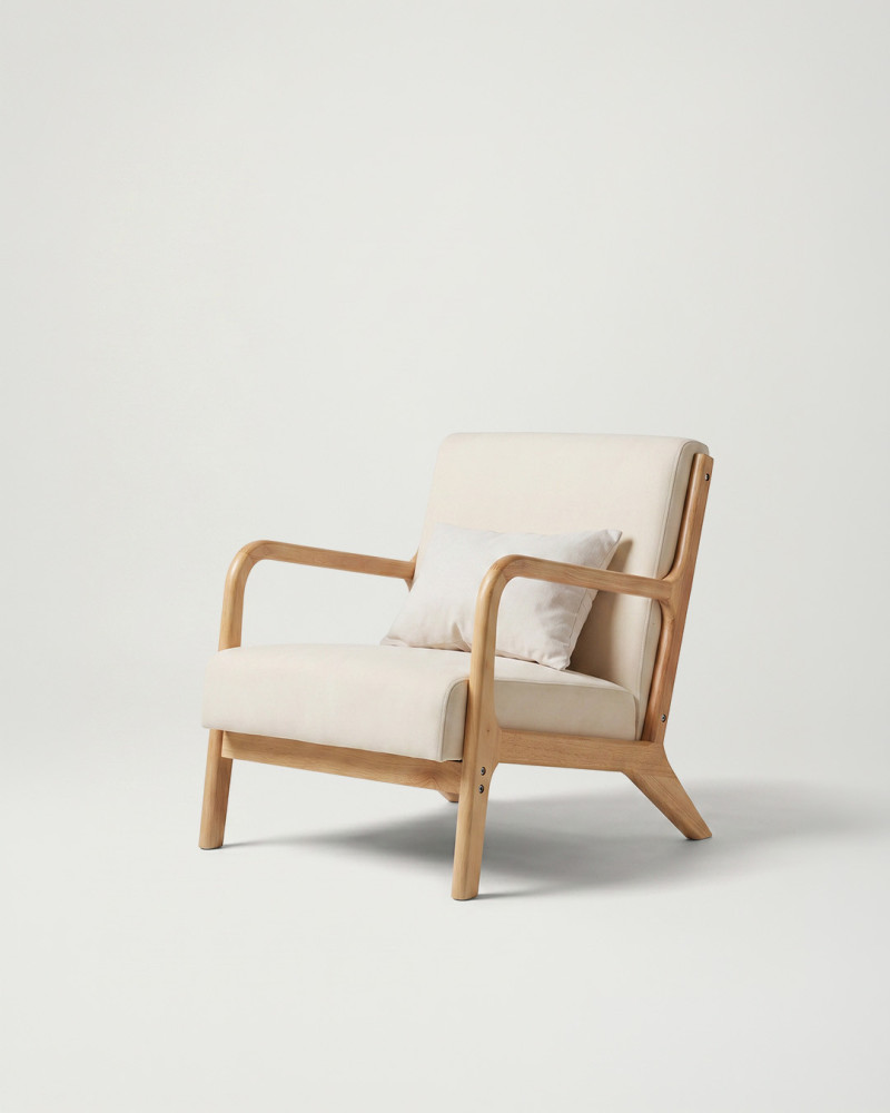 Sillón estructura de madera FASE-lado