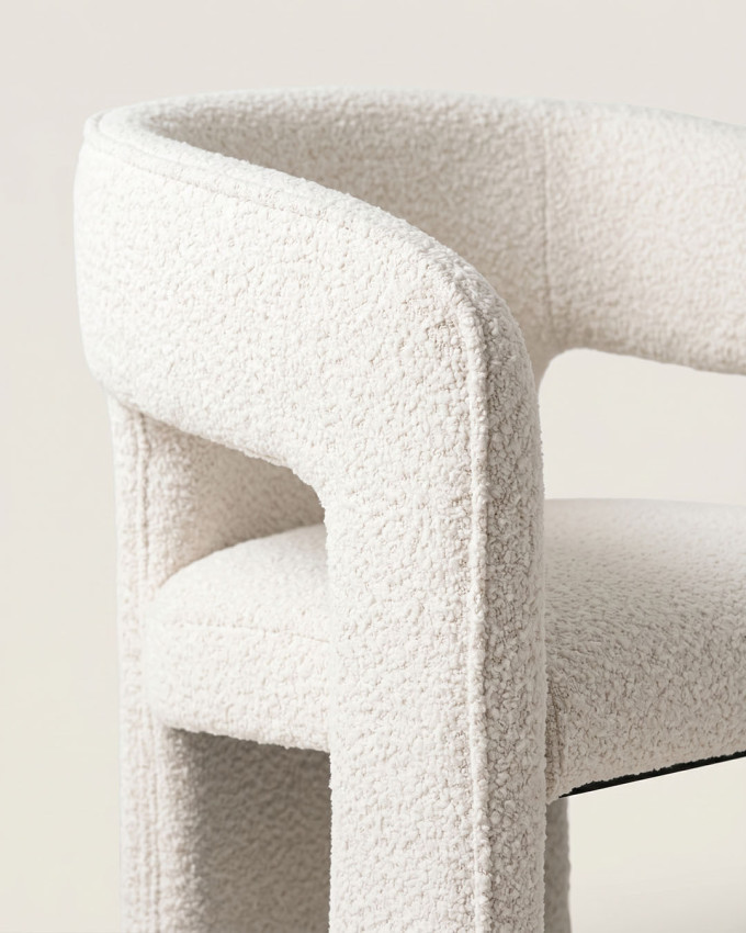 Butaca tejido beige SERVIK