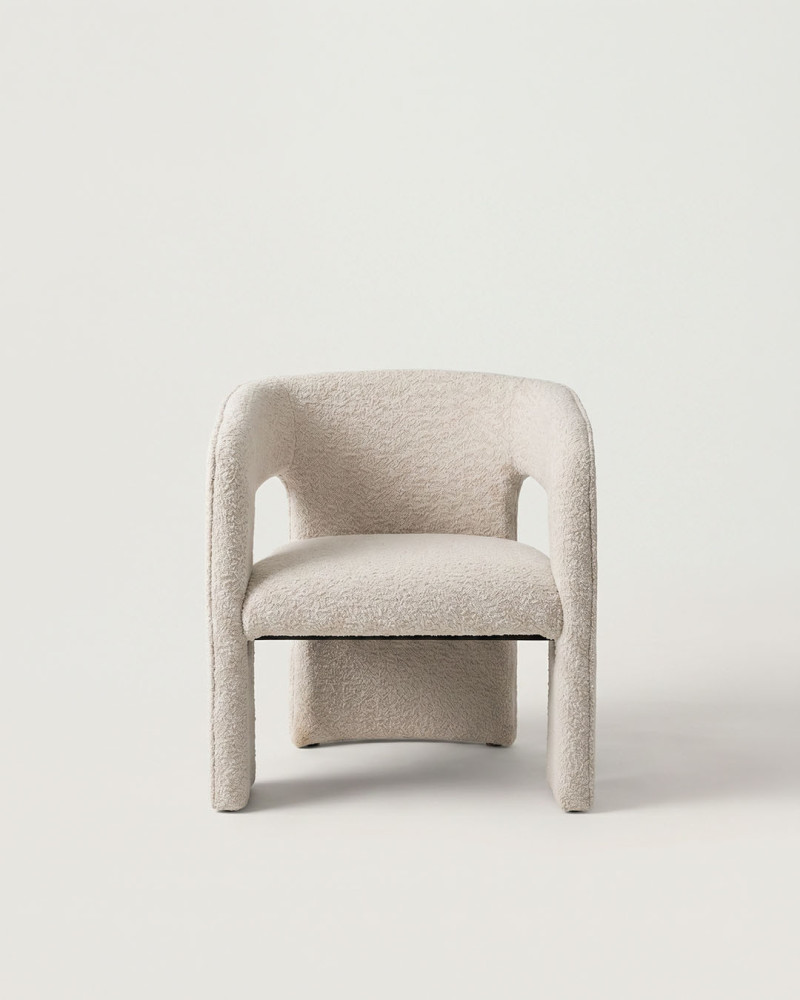 Butaca tejido beige SERVIK frente
