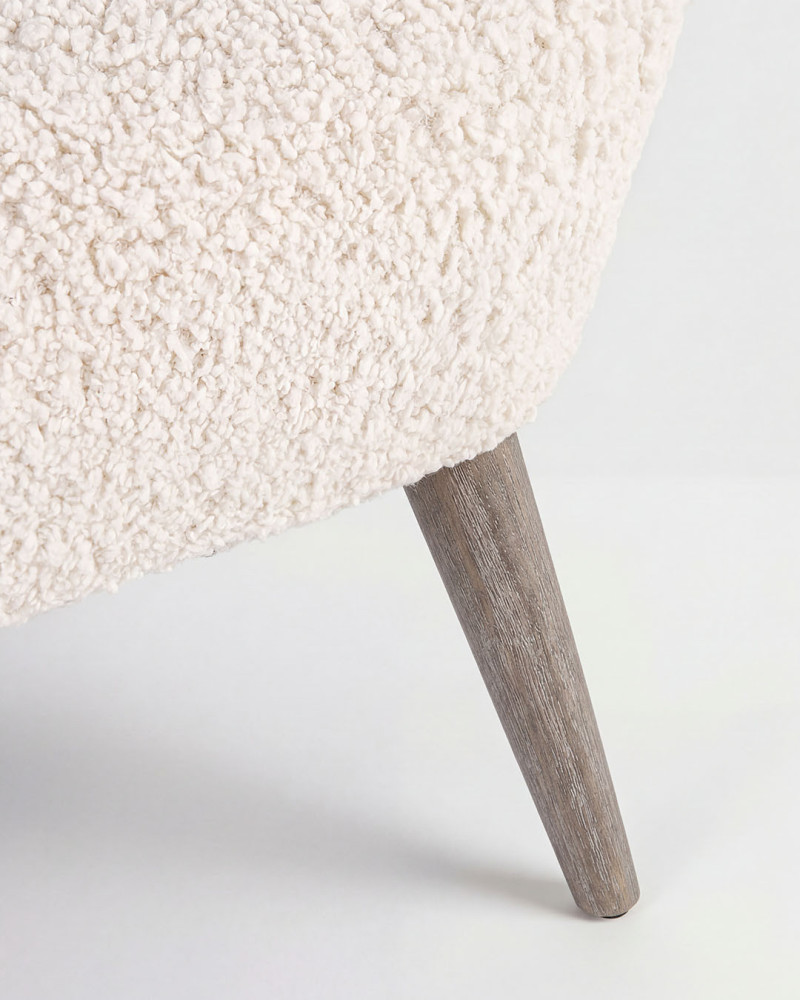 Sofá bouclé blanco de diseño moderno | Rey Home