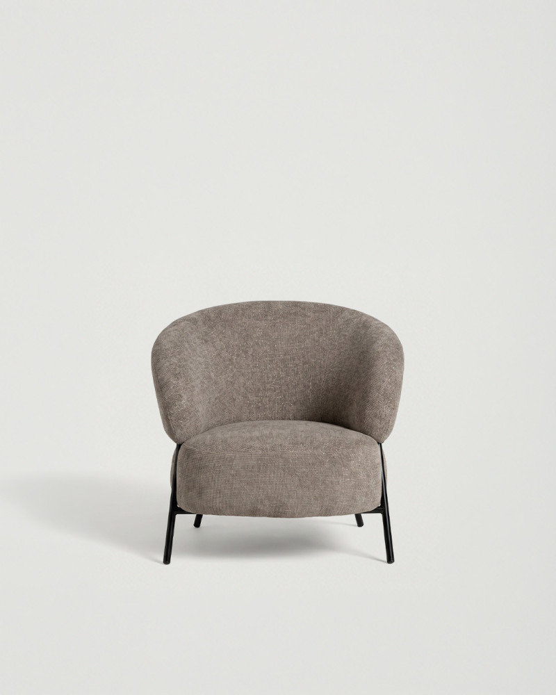 Butaca  beige tejido-metal BRESIA frente