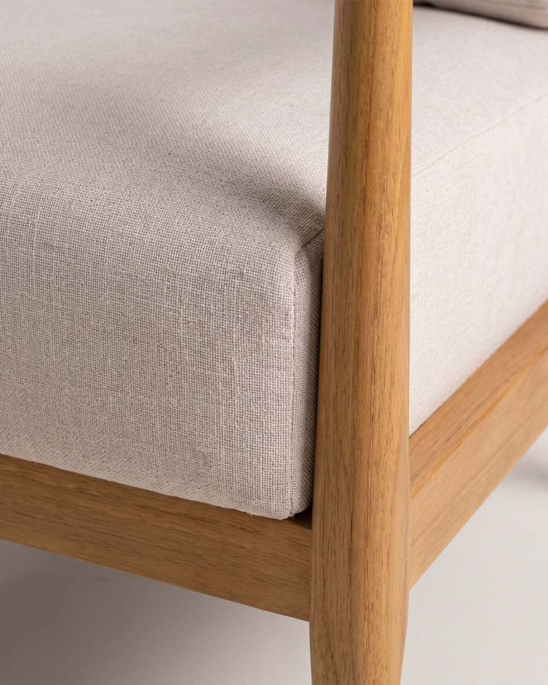 Butaca blanco-natural madera-MDF GAREL detalle