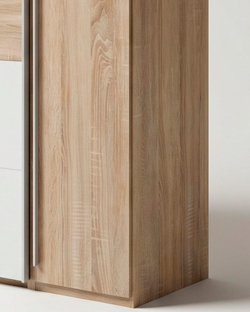 Armario de 4 puertas JACKSON-roble frente-detalle