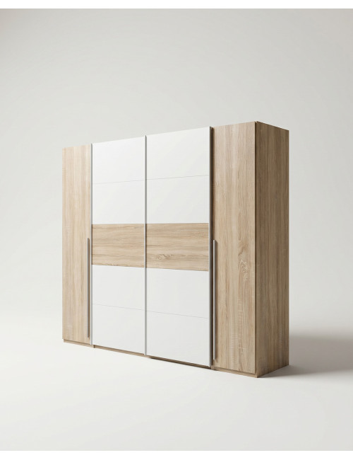 Armario de 4 puertas JACKSON-roble lado