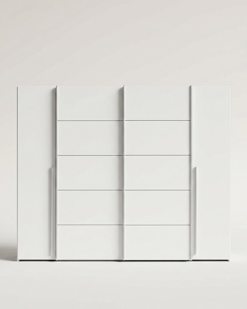 Armario de 4 puertas JACKSON-blanco frente